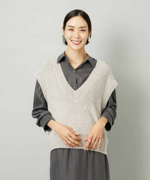 MICHEL KLEIN / ミッシェルクラン ベスト | フェザータッチVネックベスト | 詳細20