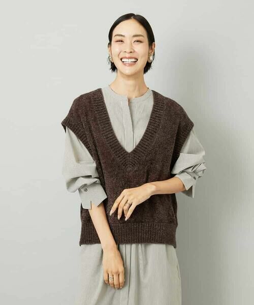 MICHEL KLEIN / ミッシェルクラン ベスト | フェザータッチVネックベスト | 詳細3