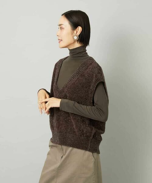 MICHEL KLEIN / ミッシェルクラン ベスト | フェザータッチVネックベスト | 詳細8