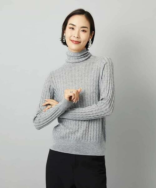 MICHEL KLEIN / ミッシェルクラン ニット・セーター | シアーケーブルハイネックニット | 詳細12