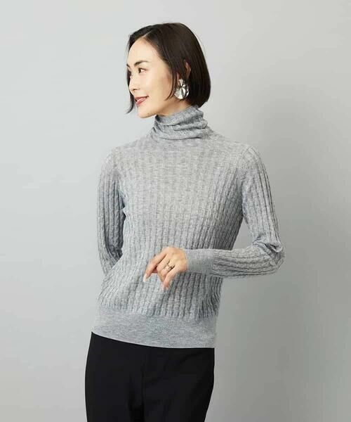 MICHEL KLEIN / ミッシェルクラン ニット・セーター | シアーケーブルハイネックニット | 詳細14