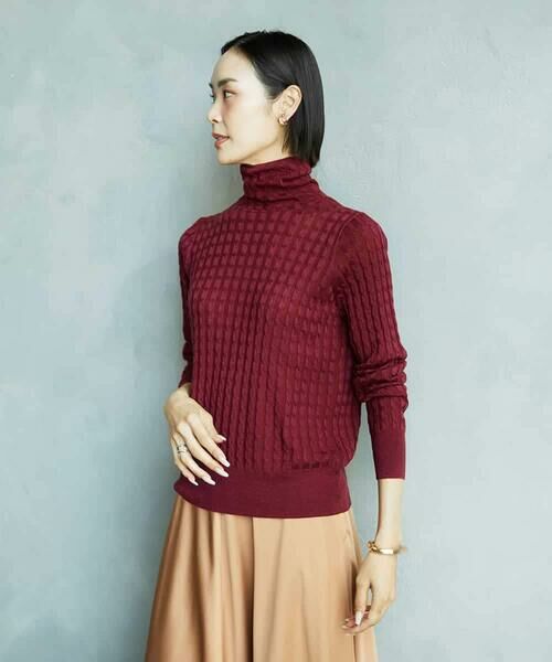MICHEL KLEIN / ミッシェルクラン ニット・セーター | シアーケーブルハイネックニット | 詳細17