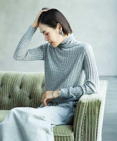 MICHEL KLEIN / ミッシェルクラン ニット・セーター | シアーケーブルハイネックニット | 詳細2