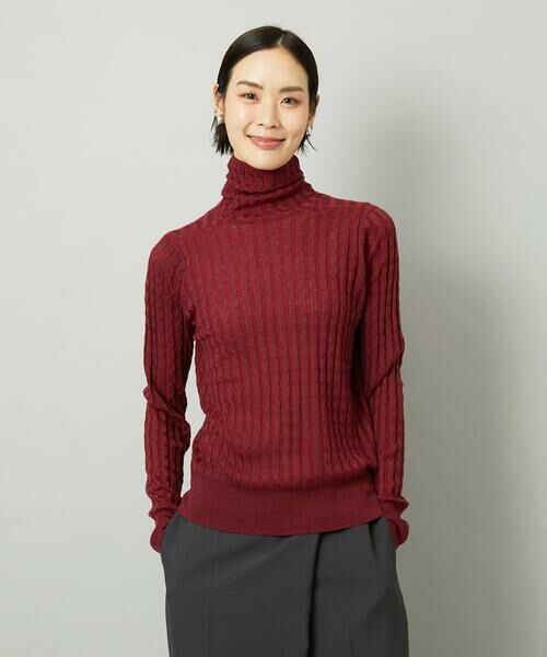 MICHEL KLEIN / ミッシェルクラン ニット・セーター | シアーケーブルハイネックニット | 詳細24