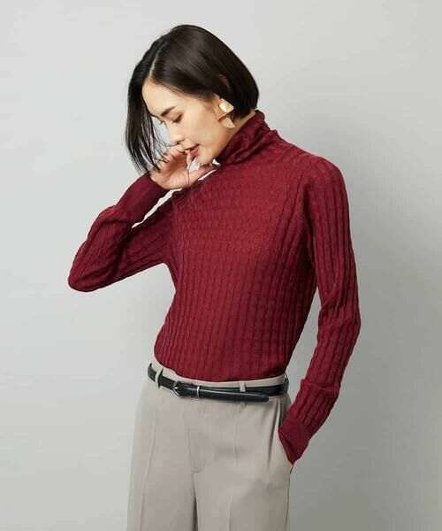 MICHEL KLEIN / ミッシェルクラン ニット・セーター | シアーケーブルハイネックニット | 詳細27