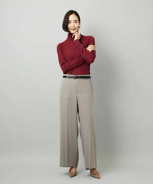 MICHEL KLEIN / ミッシェルクラン ニット・セーター | シアーケーブルハイネックニット | 詳細28