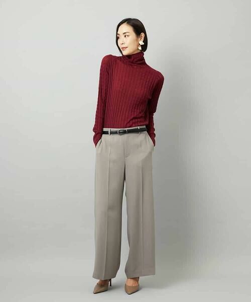 MICHEL KLEIN / ミッシェルクラン ニット・セーター | シアーケーブルハイネックニット | 詳細29