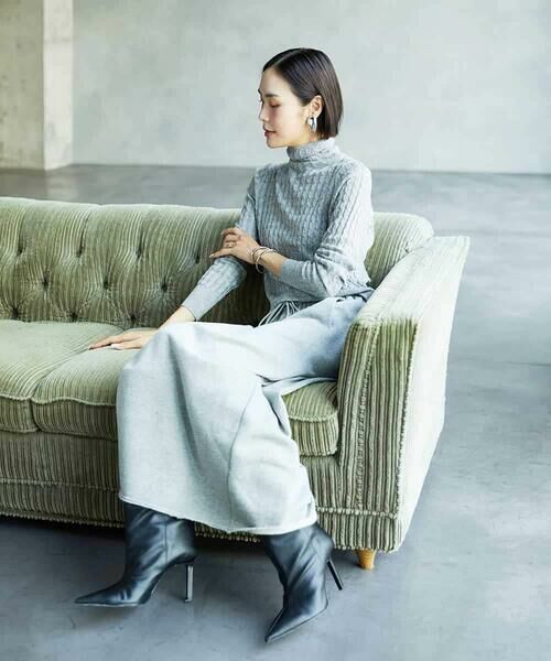 MICHEL KLEIN / ミッシェルクラン ニット・セーター | シアーケーブルハイネックニット | 詳細4