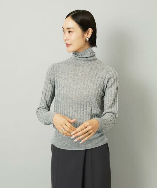 MICHEL KLEIN / ミッシェルクラン ニット・セーター | シアーケーブルハイネックニット | 詳細8