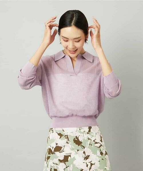 MICHEL KLEIN / ミッシェルクラン ニット・セーター | シアースキッパーニットプルオーバー | 詳細12