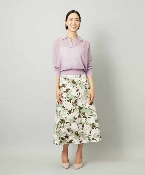 MICHEL KLEIN / ミッシェルクラン ロング・マキシ丈スカート | アンティークローズプリントスカート | 詳細22