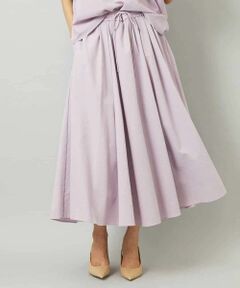 MICHEL KLEIN / ミッシェルクラン ロング・マキシ丈スカート | [セットアップ対応]ギャザースカート　サッカー無地