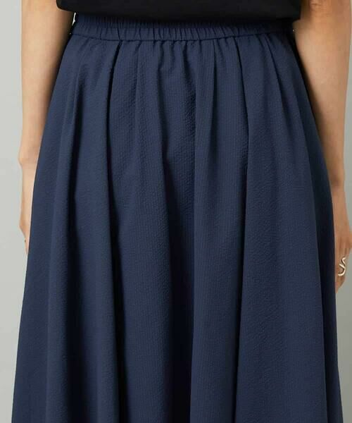 MICHEL KLEIN / ミッシェルクラン ロング・マキシ丈スカート | [セットアップ対応]ギャザースカート　サッカー無地 | 詳細20
