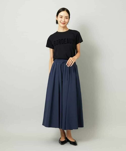 MICHEL KLEIN / ミッシェルクラン ロング・マキシ丈スカート | [セットアップ対応]ギャザースカート　サッカー無地 | 詳細4