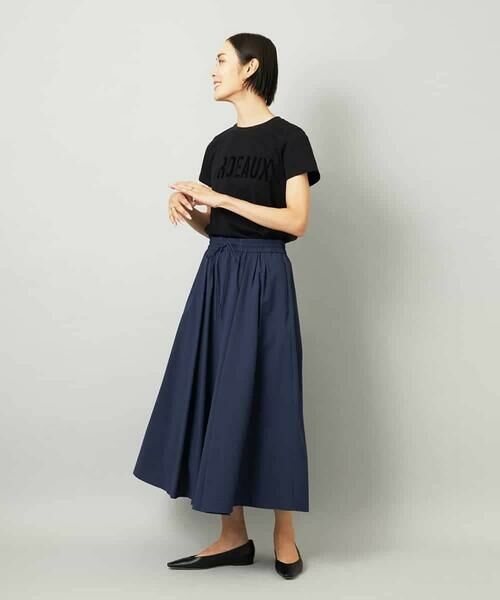 MICHEL KLEIN / ミッシェルクラン ロング・マキシ丈スカート | [セットアップ対応]ギャザースカート　サッカー無地 | 詳細5