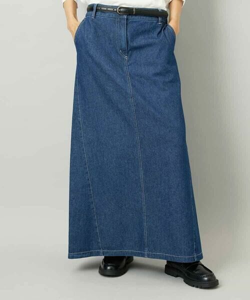 MICHEL KLEIN / ミッシェルクラン ロング・マキシ丈スカート | [セットアップ対応]デニムAラインスカート | 詳細1