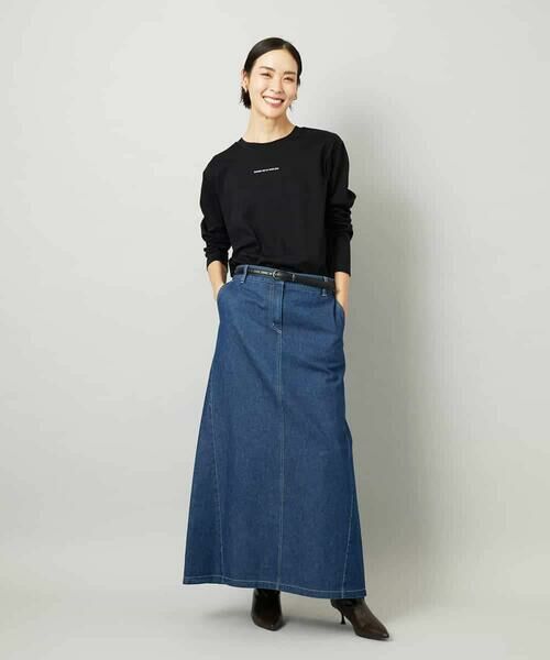 MICHEL KLEIN / ミッシェルクラン ロング・マキシ丈スカート | [セットアップ対応]デニムAラインスカート | 詳細11