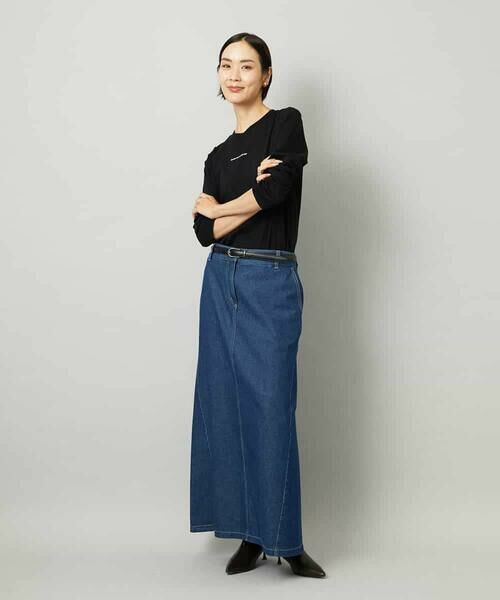 MICHEL KLEIN / ミッシェルクラン ロング・マキシ丈スカート | [セットアップ対応]デニムAラインスカート | 詳細12