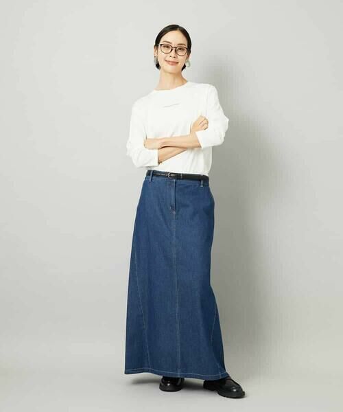 MICHEL KLEIN / ミッシェルクラン ロング・マキシ丈スカート | [セットアップ対応]デニムAラインスカート | 詳細3