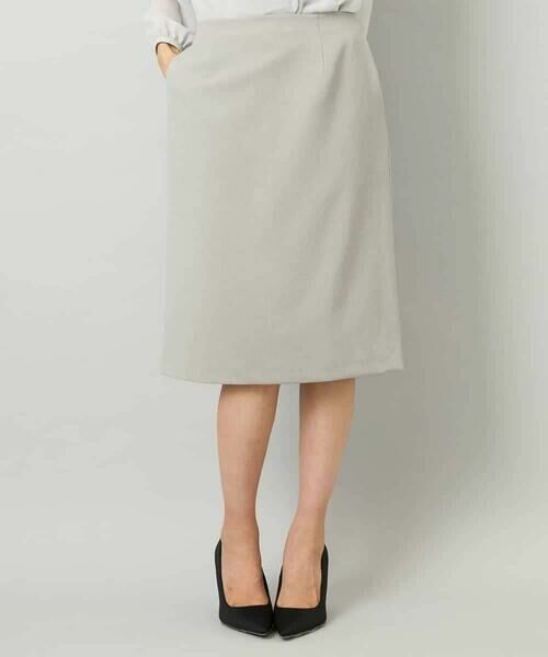 MICHEL KLEIN/ミッシェルクラン [セットアップ対応]Aラインスカート グレー L