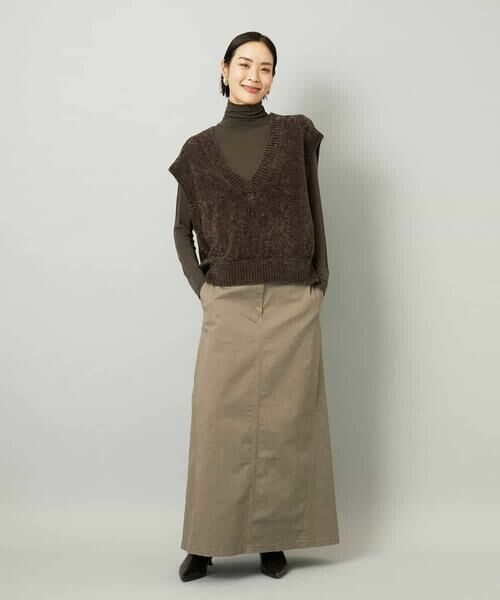 MICHEL KLEIN / ミッシェルクラン ロング・マキシ丈スカート | [セットアップ対応]チノAラインスカート | 詳細14