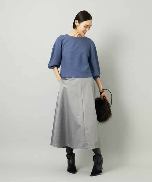 MICHEL KLEIN / ミッシェルクラン ロング・マキシ丈スカート | フェイクレザーフレアスカート | 詳細12