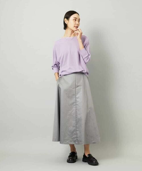 MICHEL KLEIN / ミッシェルクラン ロング・マキシ丈スカート | フェイクレザーフレアスカート | 詳細14