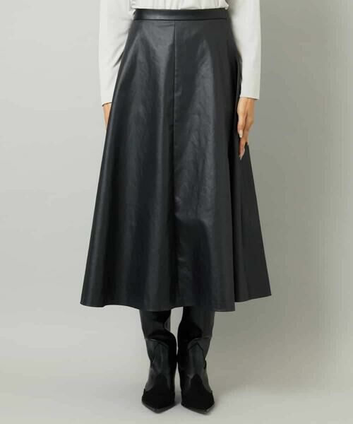 MICHEL KLEIN / ミッシェルクラン ロング・マキシ丈スカート | フェイクレザーフレアスカート | 詳細17