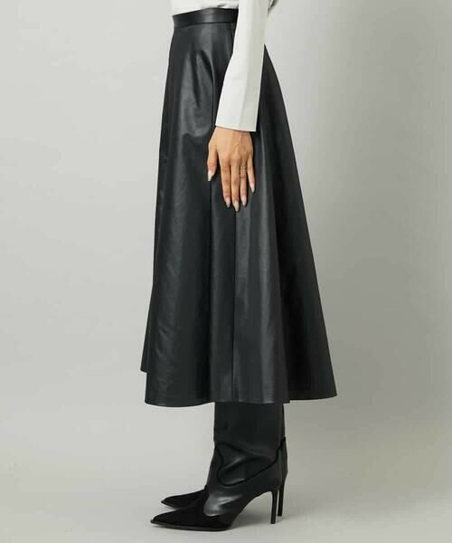 MICHEL KLEIN / ミッシェルクラン ロング・マキシ丈スカート | フェイクレザーフレアスカート | 詳細18