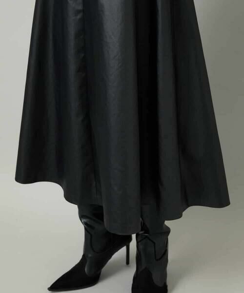 MICHEL KLEIN / ミッシェルクラン ロング・マキシ丈スカート | フェイクレザーフレアスカート | 詳細20