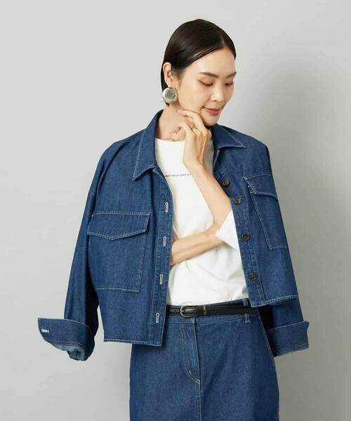 MICHEL KLEIN / ミッシェルクラン Gジャン・デニムジャケット | [セットアップ対応]デニムダブルポケットブルゾン | 詳細1