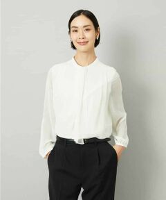 MICHEL KLEIN / ミッシェルクラン シャツ・ブラウス | ボウタイ付き2WAYブラウソ—