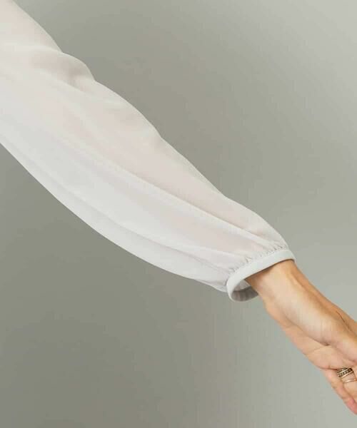 MICHEL KLEIN / ミッシェルクラン シャツ・ブラウス | ボウタイ付き2WAYブラウソ— | 詳細22