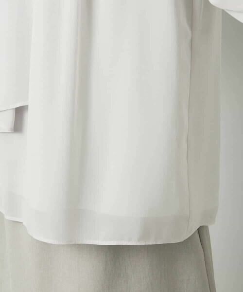 MICHEL KLEIN / ミッシェルクラン シャツ・ブラウス | ボウタイ付き2WAYブラウソ— | 詳細23
