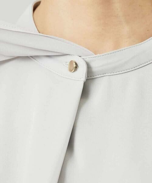 MICHEL KLEIN / ミッシェルクラン シャツ・ブラウス | ボウタイ付き2WAYブラウソ— | 詳細24