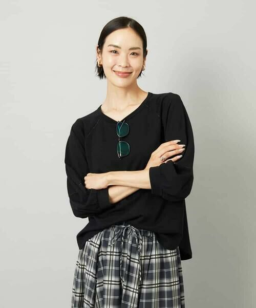 MICHEL KLEIN / ミッシェルクラン カットソー | シアー裏毛アクセントラメプルオーバー | 詳細16