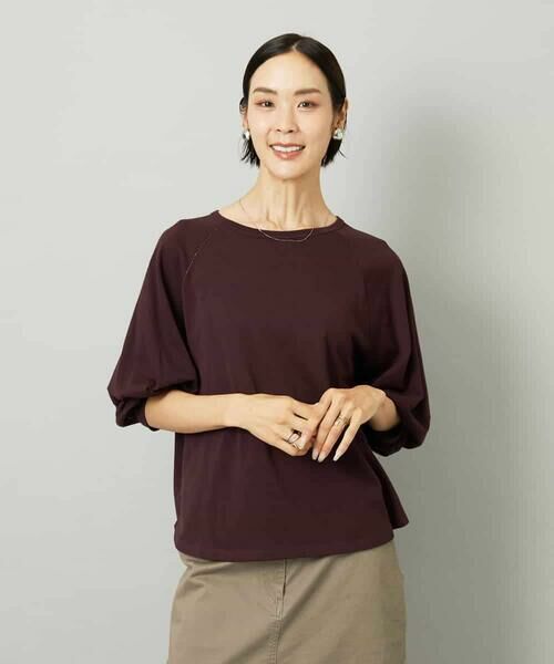 MICHEL KLEIN / ミッシェルクラン カットソー | シアー裏毛アクセントラメプルオーバー | 詳細2