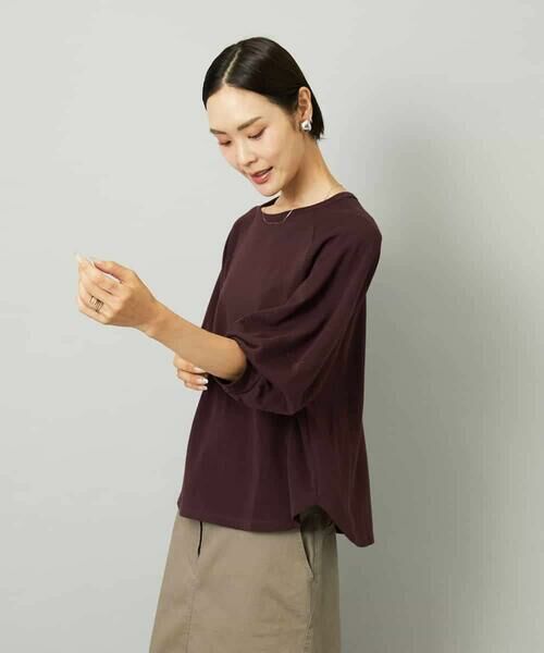 MICHEL KLEIN / ミッシェルクラン カットソー | シアー裏毛アクセントラメプルオーバー | 詳細3