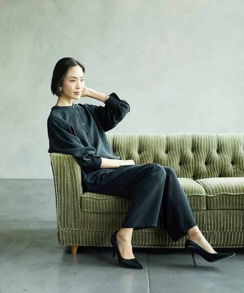 MICHEL KLEIN / ミッシェルクラン シャツ・ブラウス | [セットアップ対応]バンドカラーロングシャツブラウス | 詳細12