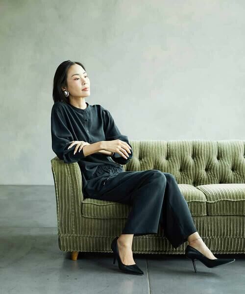 MICHEL KLEIN / ミッシェルクラン シャツ・ブラウス | [セットアップ対応]バンドカラーロングシャツブラウス | 詳細13