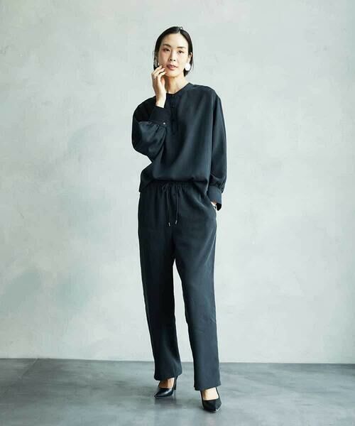 MICHEL KLEIN / ミッシェルクラン シャツ・ブラウス | [セットアップ対応]バンドカラーロングシャツブラウス | 詳細15