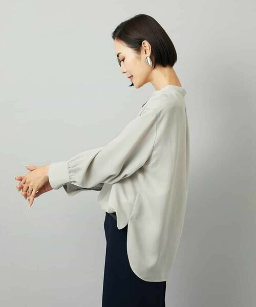 MICHEL KLEIN / ミッシェルクラン シャツ・ブラウス | [セットアップ対応]バンドカラーロングシャツブラウス | 詳細6