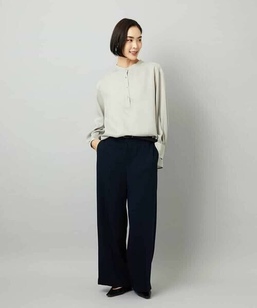 MICHEL KLEIN / ミッシェルクラン シャツ・ブラウス | [セットアップ対応]バンドカラーロングシャツブラウス | 詳細7