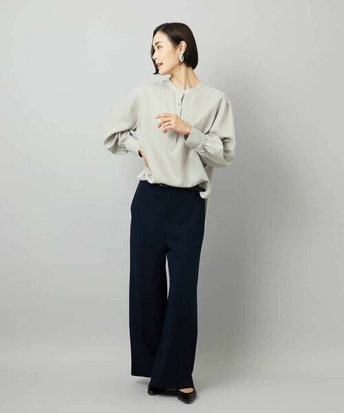 MICHEL KLEIN / ミッシェルクラン シャツ・ブラウス | [セットアップ対応]バンドカラーロングシャツブラウス | 詳細9