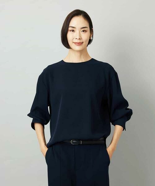 MICHEL KLEIN / ミッシェルクラン シャツ・ブラウス | [セットアップ対応]ノーカラーブラウス | 詳細5