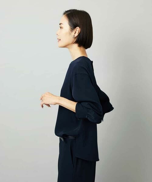 MICHEL KLEIN / ミッシェルクラン シャツ・ブラウス | [セットアップ対応]ノーカラーブラウス | 詳細6