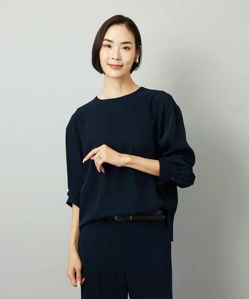 MICHEL KLEIN / ミッシェルクラン シャツ・ブラウス | [セットアップ対応]ノーカラーブラウス | 詳細7