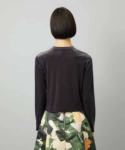 MICHEL KLEIN / ミッシェルクラン カーディガン・ボレロ | シアーベロアクルーネックカーディガン | 詳細18