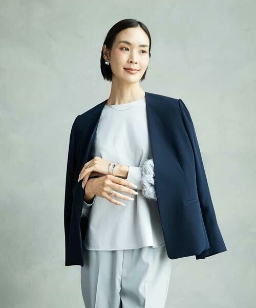 MICHEL KLEIN / ミッシェルクラン セットアップ | [セットアップ対応]ノーカラージャケット | 詳細4