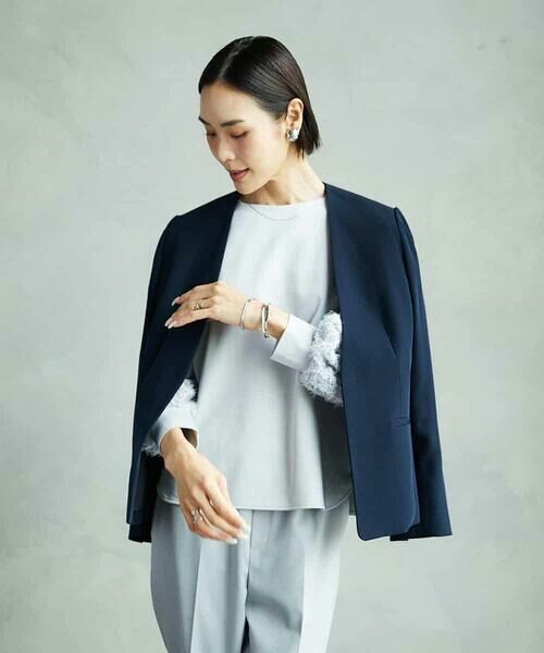 MICHEL KLEIN / ミッシェルクラン セットアップ | [セットアップ対応]ノーカラージャケット | 詳細5